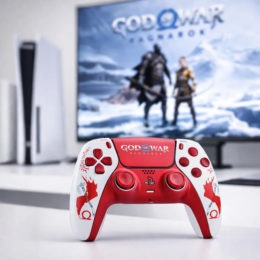 God of War Ragnarök PS5 Controller Shell - Custom Replacement Cover for DualSense BDM-010/020/030/040/050