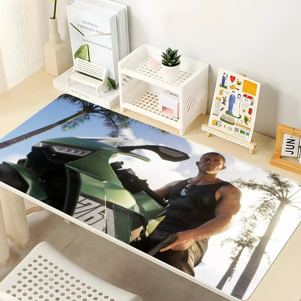 GTA VI Gaming Mouse Pad - Large Non-Slip Desk Mat for Gamers
