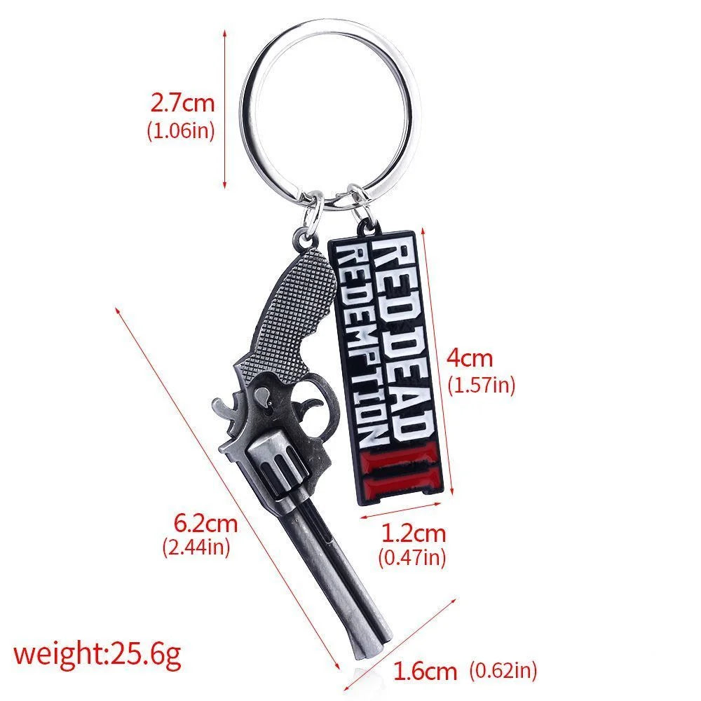 Arthur Morgan Revolver Keyring - Stylish Pendant for Gamers