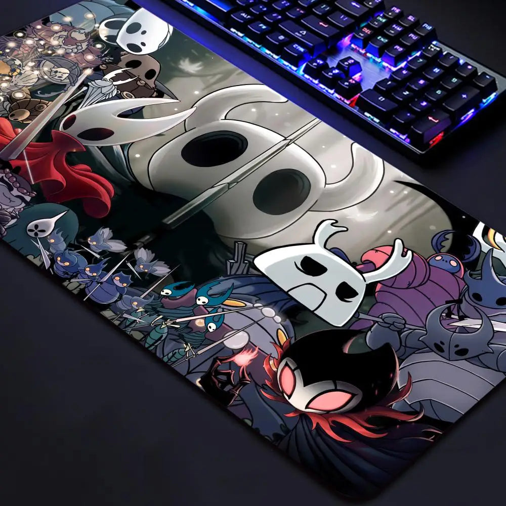 Hollow Knights Gaming Mouse Pad – XXL Desk Mat with Stitched Edges & Non-Slip Rubber Base