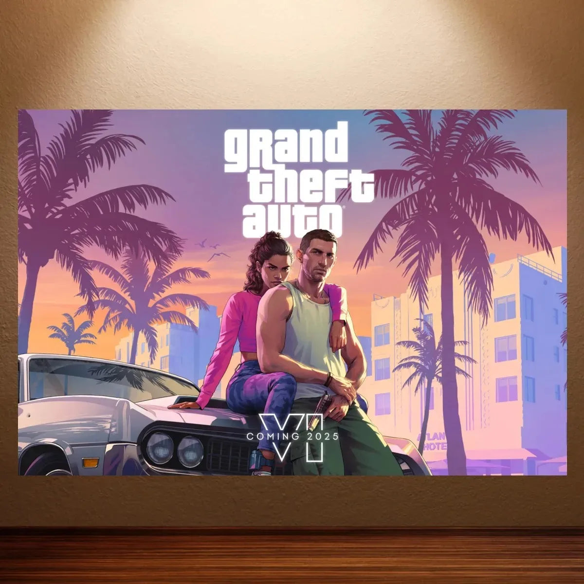 GTA VI Canvas Poster - Wall Art Print for Game Room, Bedroom & Man Cave Decor