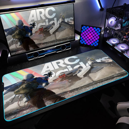 ARC Raiders RGB LED Gaming Mouse Pad – XXL Desk Mat with 12 Lighting Modes & Non-Slip Rubber Base