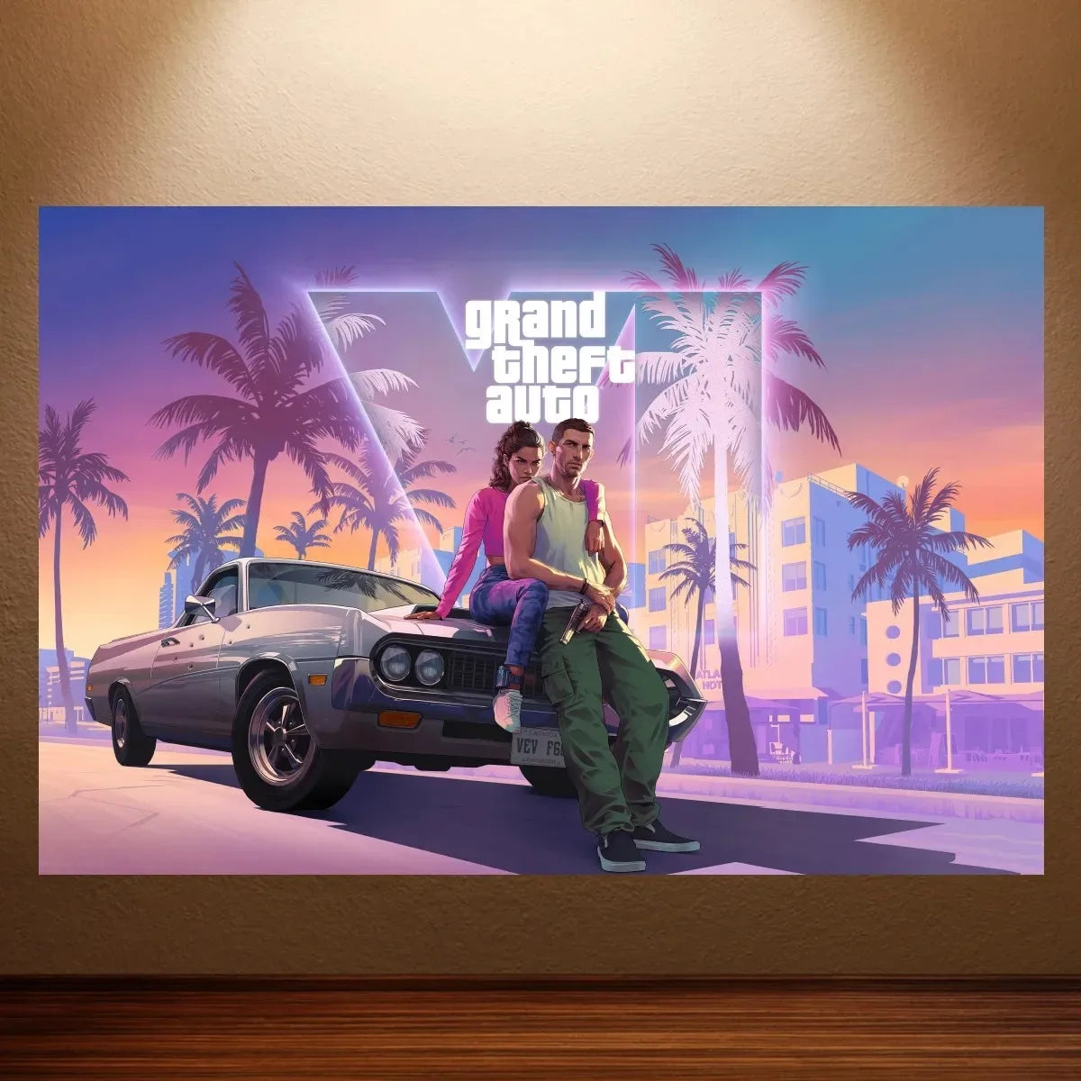 GTA VI Canvas Poster - Wall Art Print for Game Room, Bedroom & Man Cave Decor