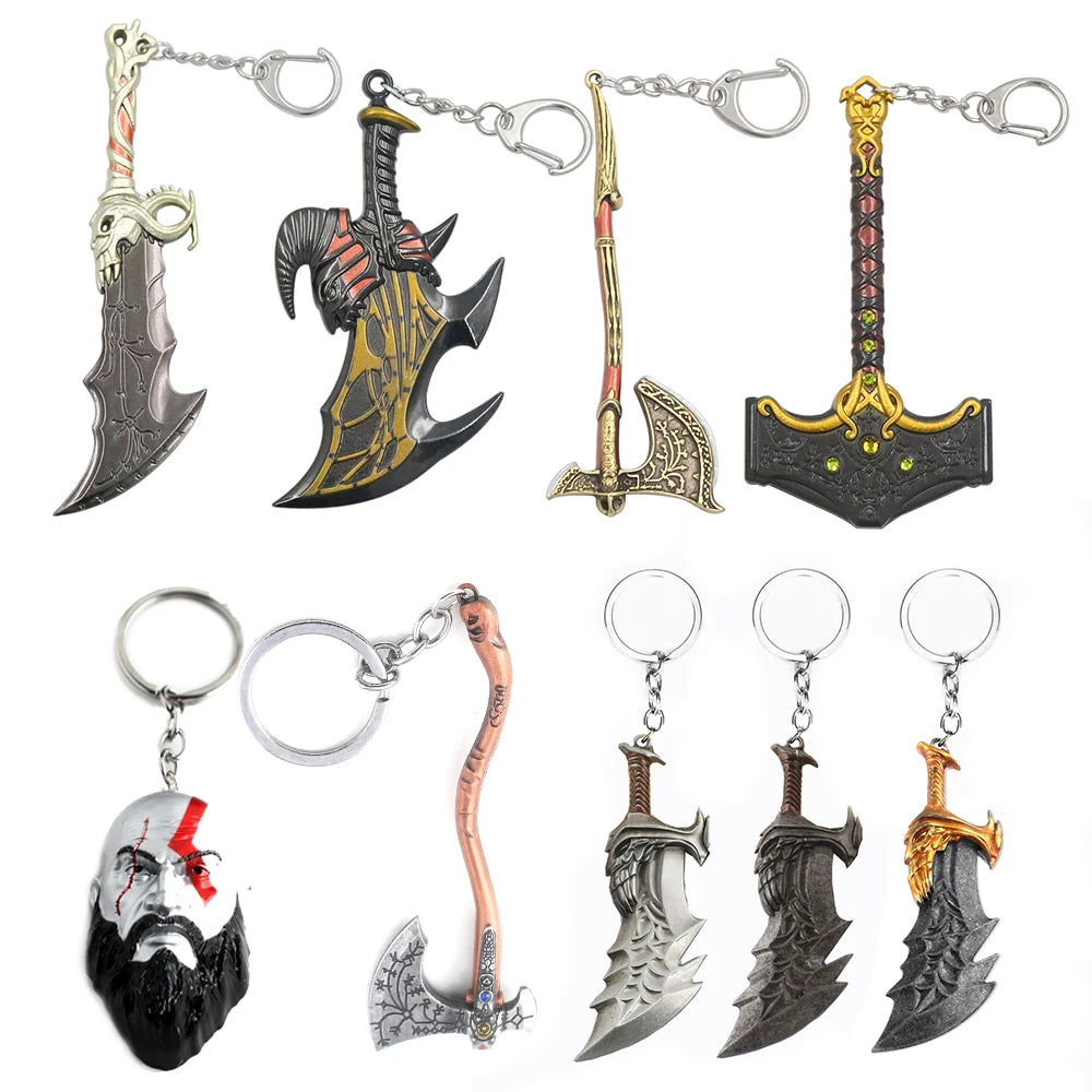 God of War Keychain - Thor's Hammer Mjolnir for Collectors