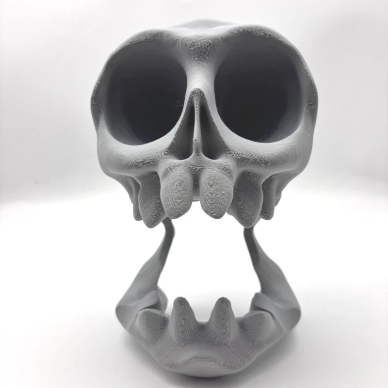 Skull Gaming Stand - 3D Printed Headset & Controller Holder for PS5 PS4 Xbox Desktop Organiser