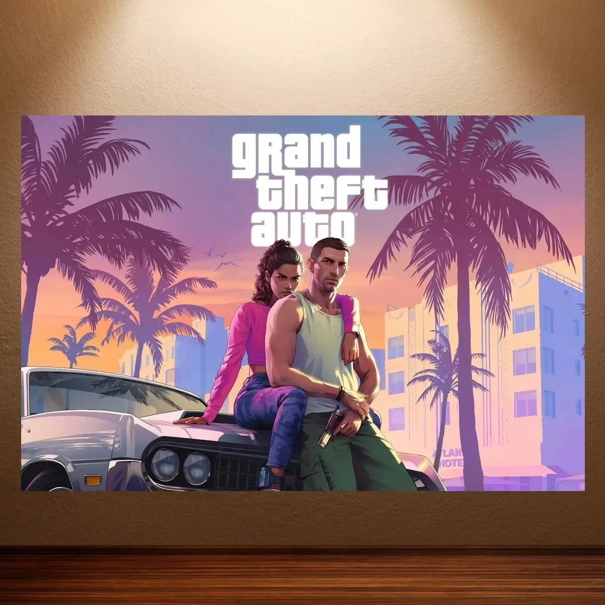 GTA VI Canvas Poster - Wall Art Print for Game Room, Bedroom & Man Cave Decor