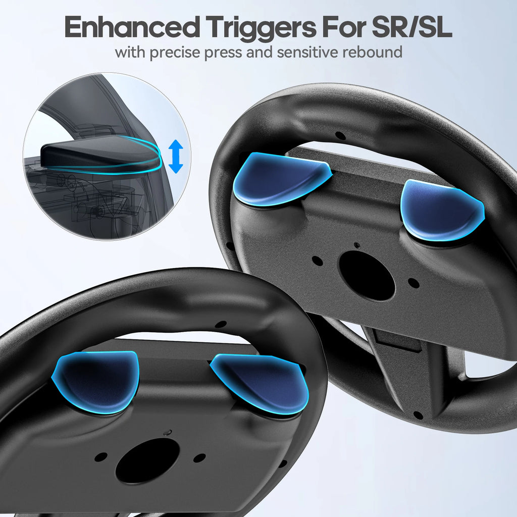 Switch 2 Racing Wheel for Joycon - Ergonomic Steering Wheel with 360° Rotation & Paddle Shift | NS2 Gaming