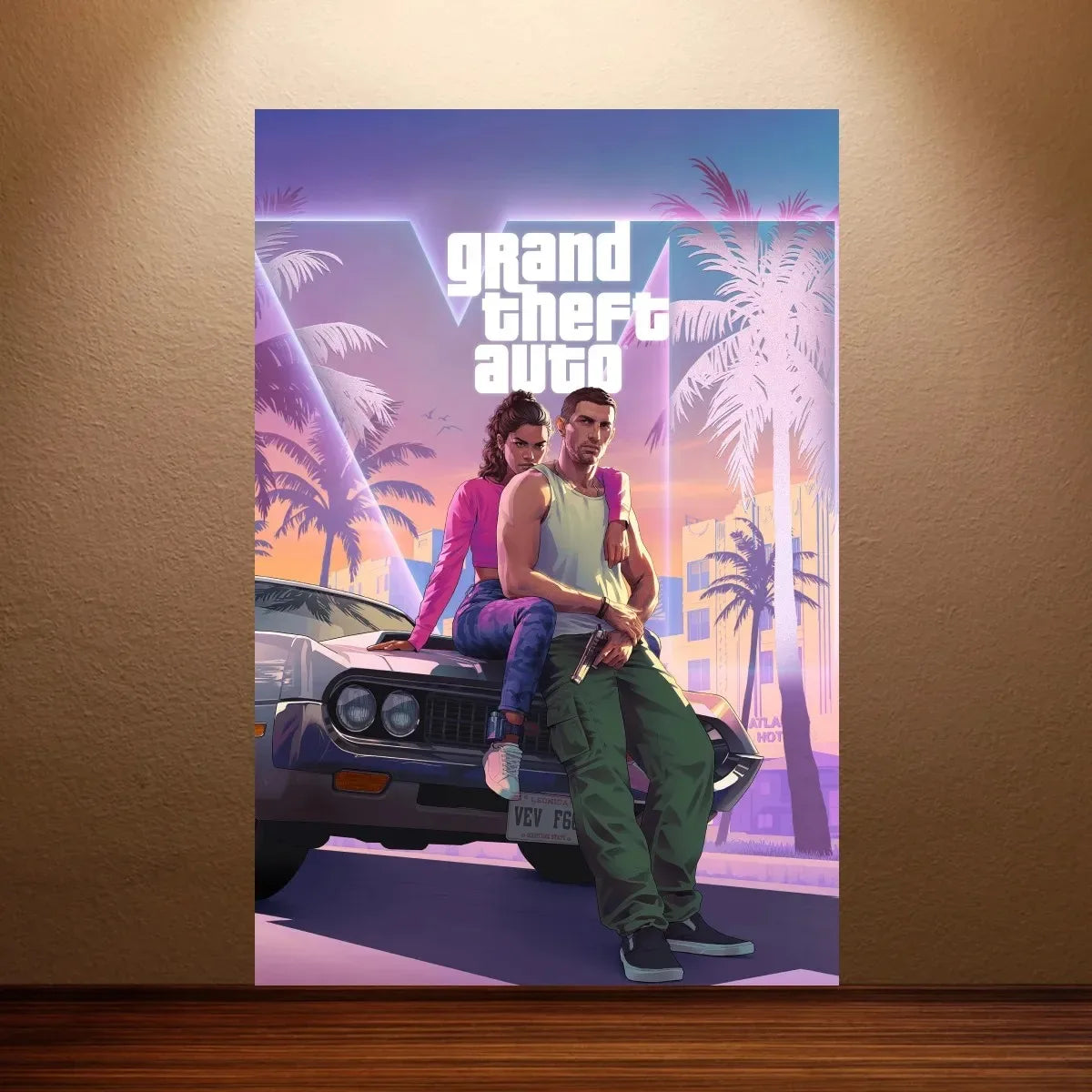 GTA VI Canvas Poster - Wall Art Print for Game Room, Bedroom & Man Cave Decor