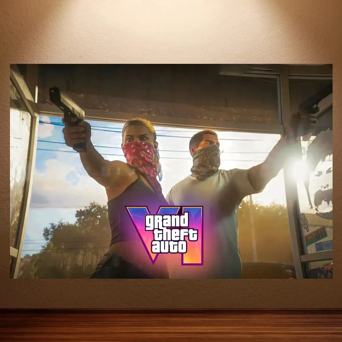 GTA VI Canvas Poster - Wall Art Print for Game Room, Bedroom & Man Cave Decor