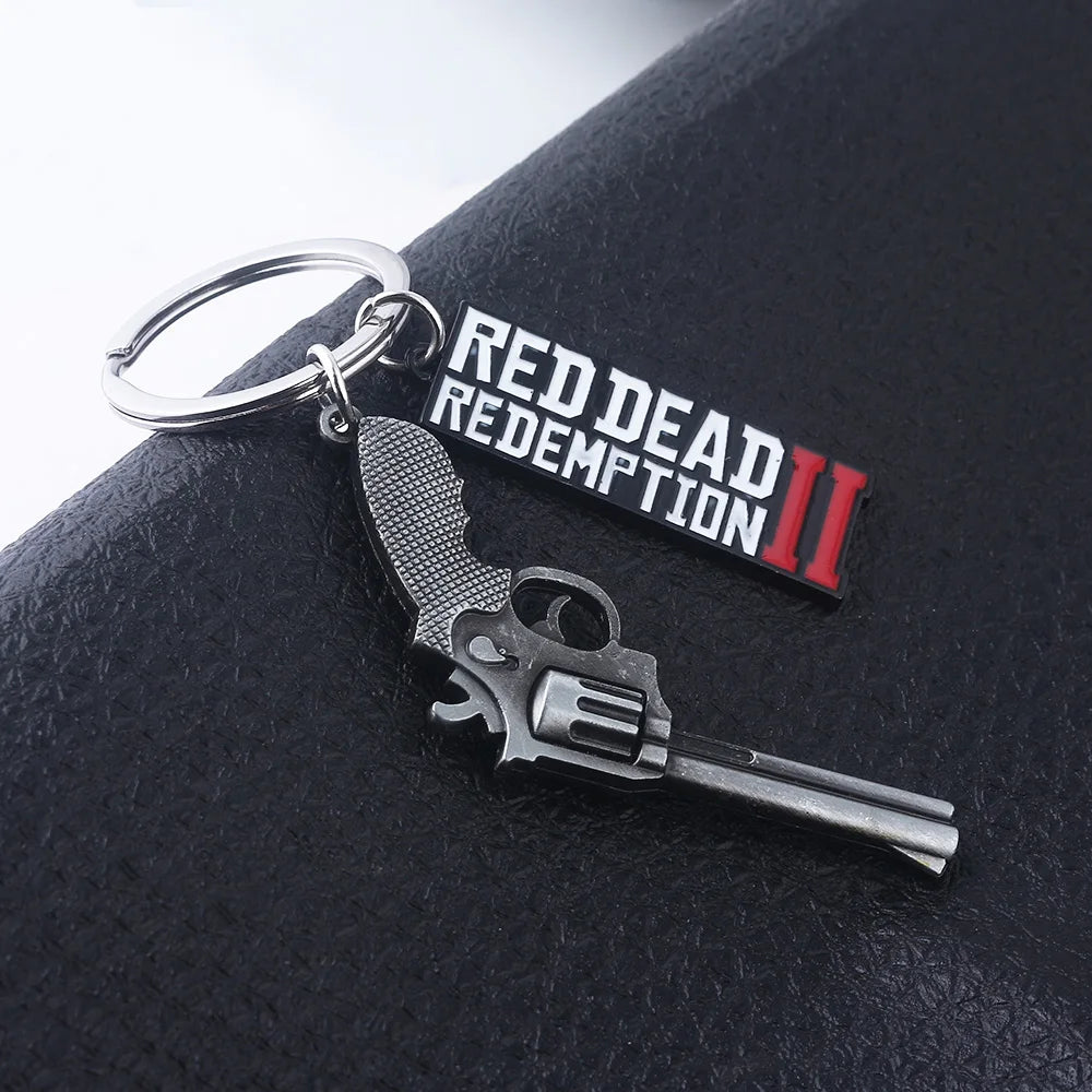 Arthur Morgan Revolver Keyring - Stylish Pendant for Gamers