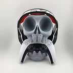 Skull Gaming Stand - 3D Printed Headset & Controller Holder for PS5 PS4 Xbox Desktop Organiser