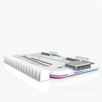 PS5 Cooling Station with RGB Light - Dual Controller Charger & 3-Speed Fan for PlayStation 5