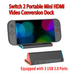 Switch 2 Portable 4K Dock - HDMI 4K@60Hz, 3x USB 3.0 & 60W Charging