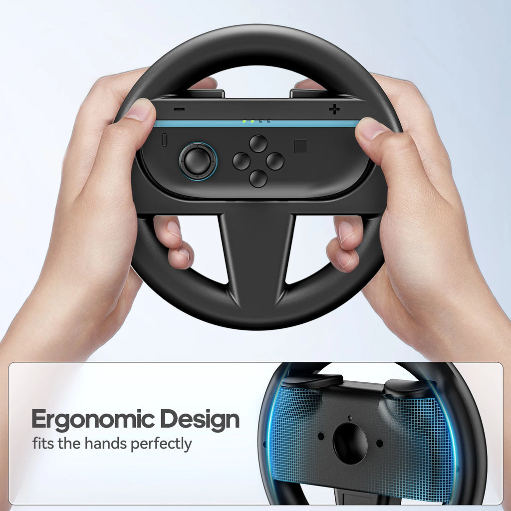 Switch 2 Racing Wheel for Joycon - Ergonomic Steering Wheel with 360° Rotation & Paddle Shift | NS2 Gaming