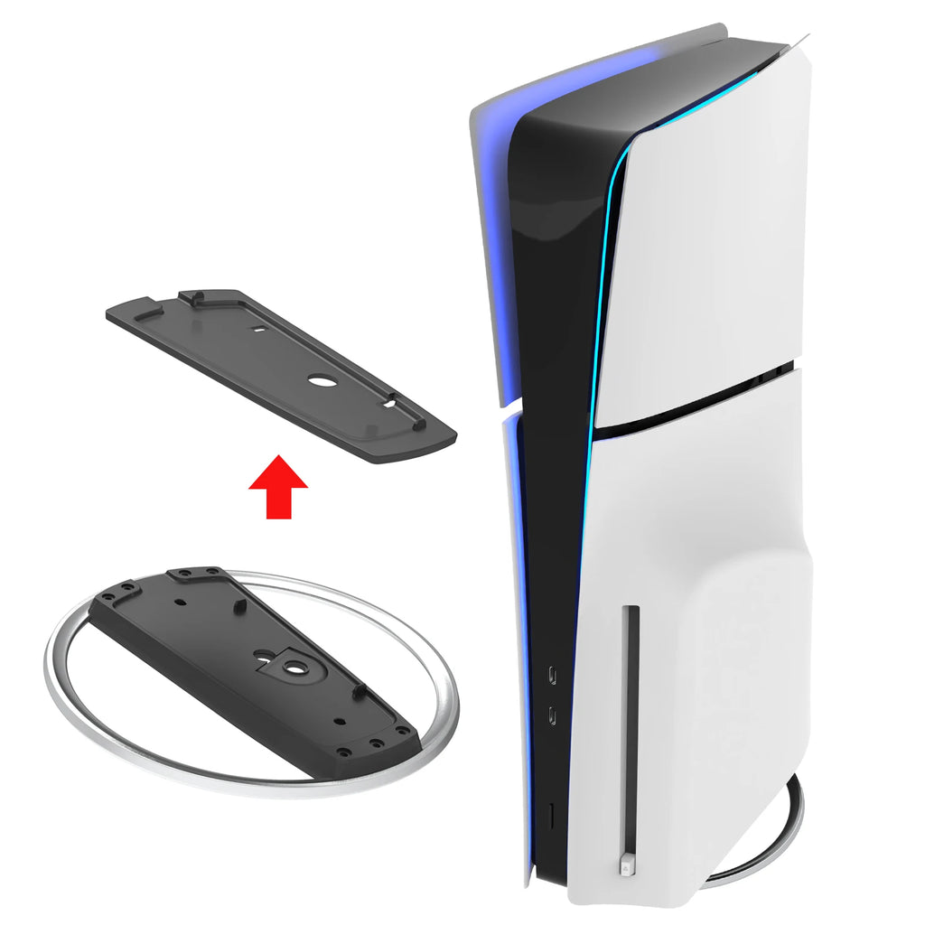 PS5 Slim Vertical Stand - Metal Base with Screw for PlayStation 5 Slim Console