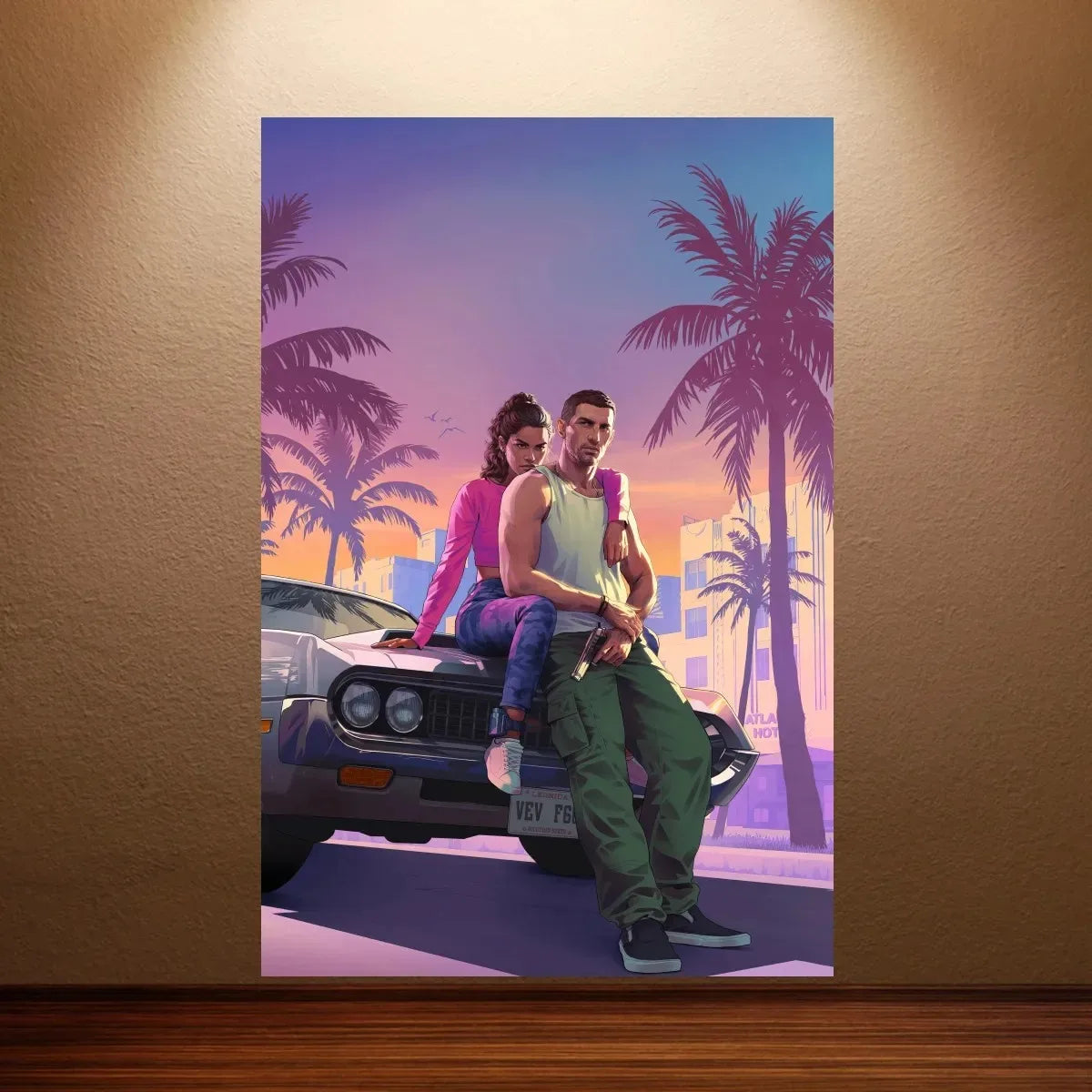 GTA VI Canvas Poster - Wall Art Print for Game Room, Bedroom & Man Cave Decor