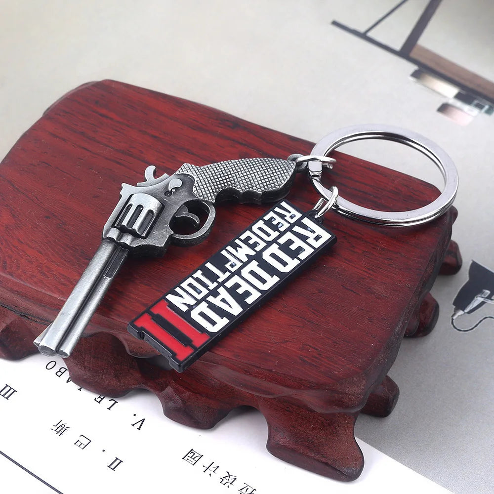 Arthur Morgan Revolver Keyring - Stylish Pendant for Gamers