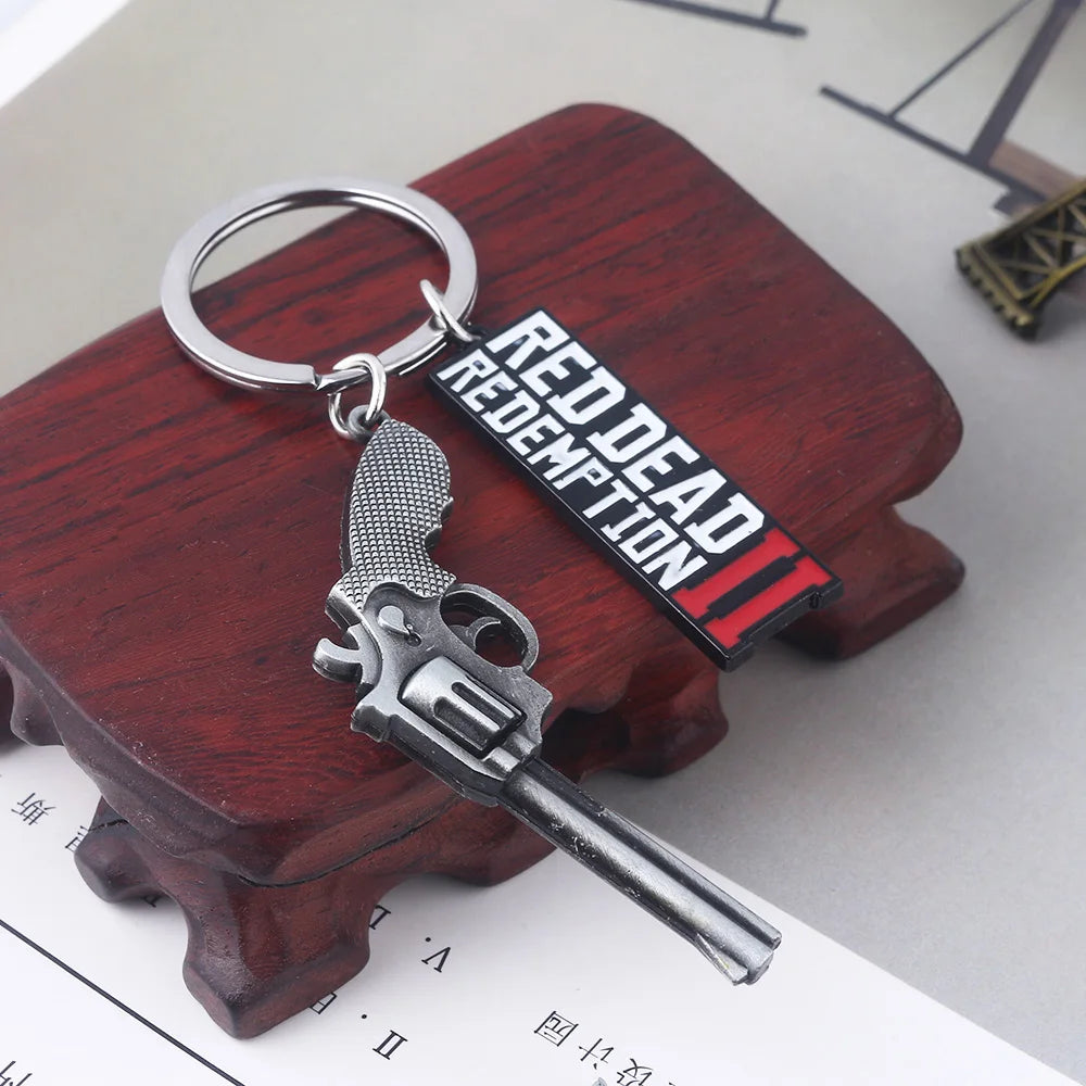 Arthur Morgan Revolver Keyring - Stylish Pendant for Gamers