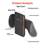 Switch 2 Charging Grip with 2000mAh Battery - Ergonomic Joy-Con Handle Charging Station Dock