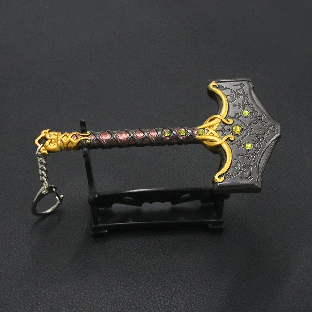 God of War Keychain - Thor's Hammer Mjolnir for Collectors