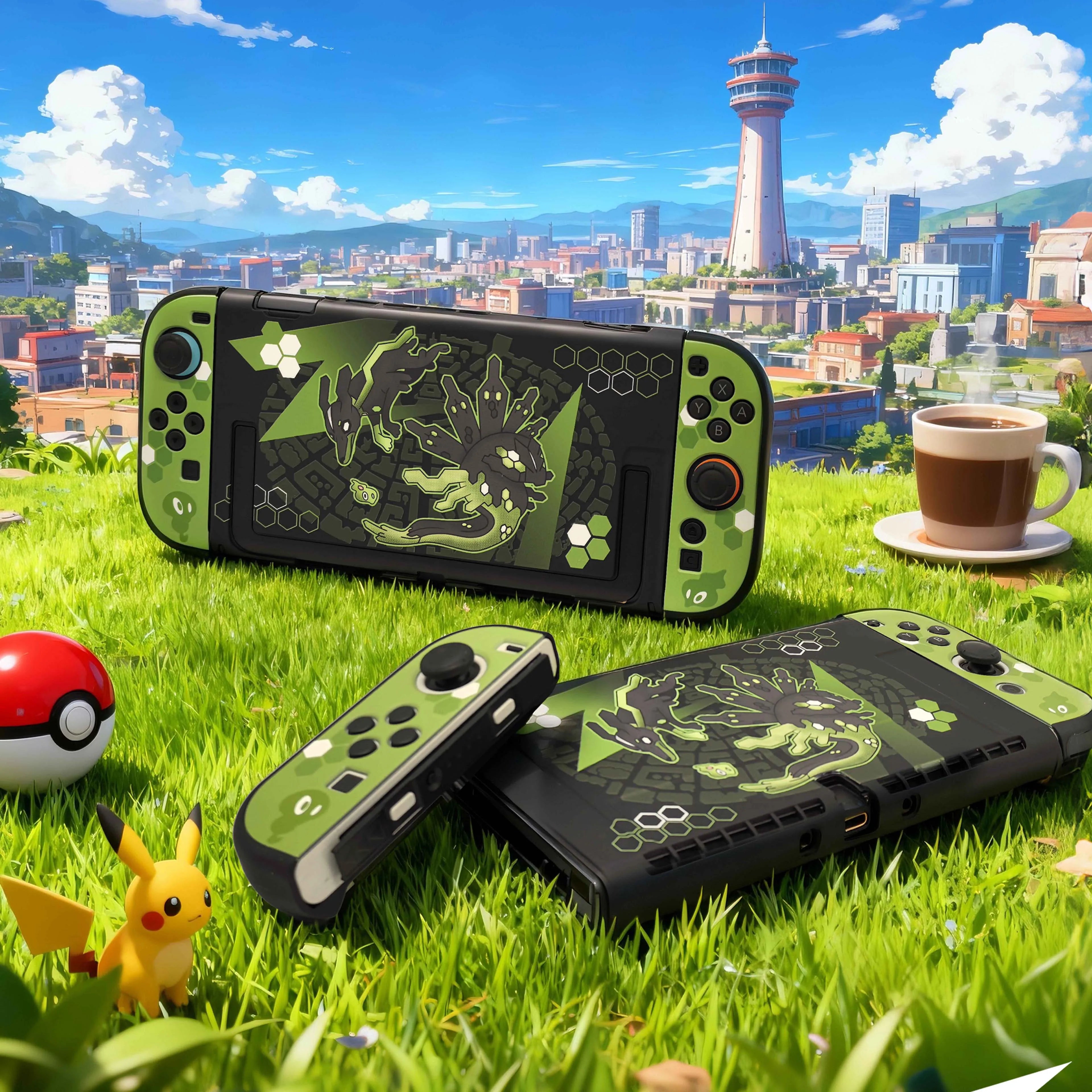 Pokémon Legends Z-A Protective Case for Nintendo Switch 2 & OLED - Two-Piece Split Shell Design