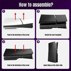 PS5 Slim Replacement Shell - Black Faceplate Cover for PlayStation 5 Slim Digital & Disc Edition