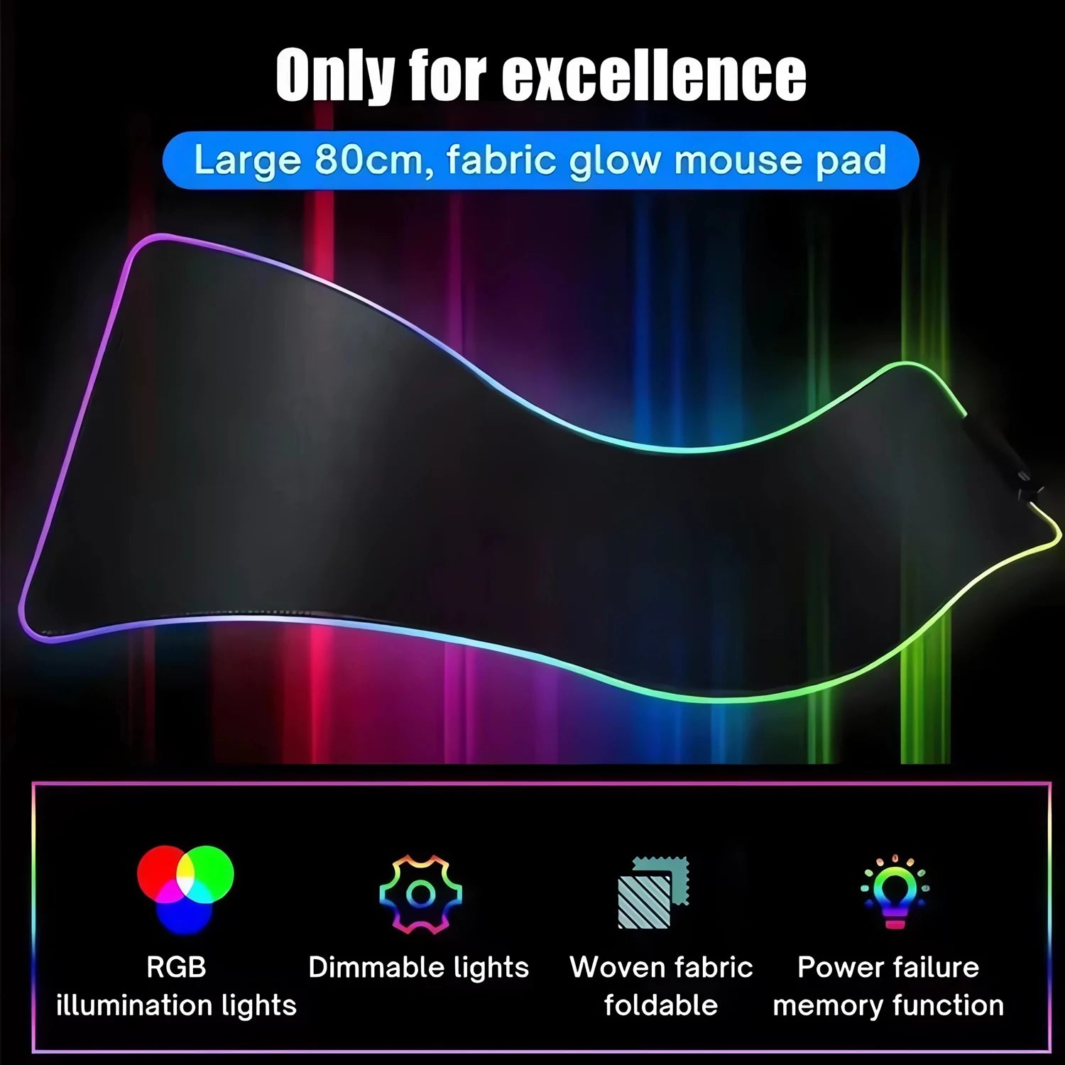 ARC Raiders RGB LED Gaming Mouse Pad – XXL Desk Mat with 12 Lighting Modes & Non-Slip Rubber Base