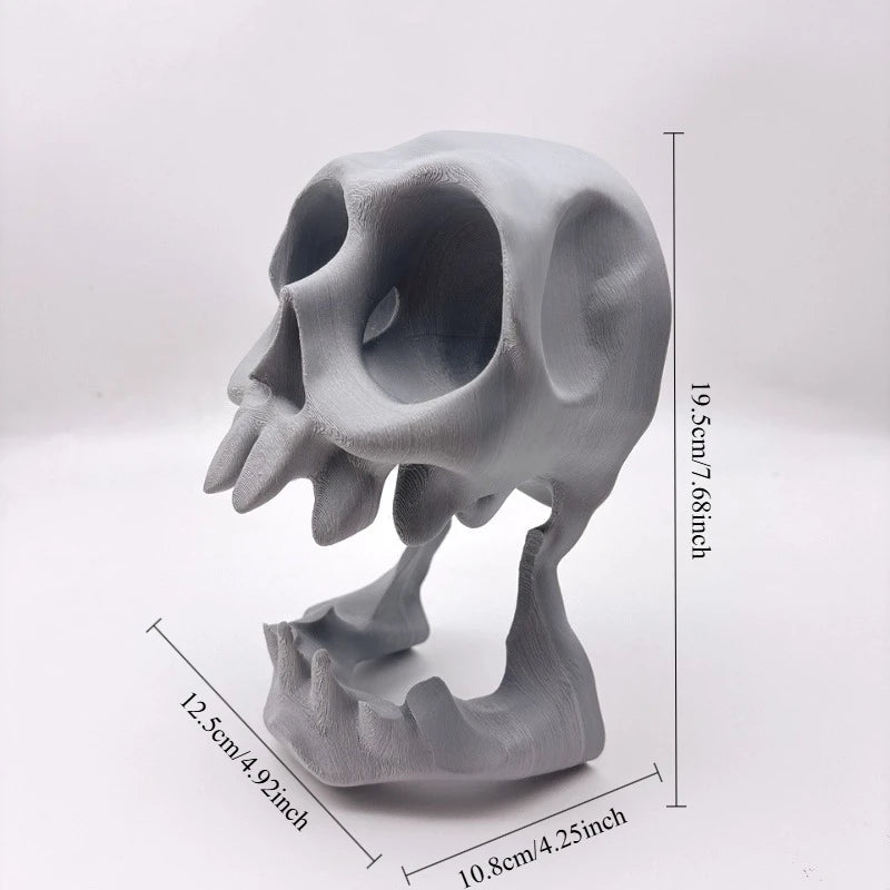 Skull Gaming Stand - 3D Printed Headset & Controller Holder for PS5 PS4 Xbox Desktop Organiser