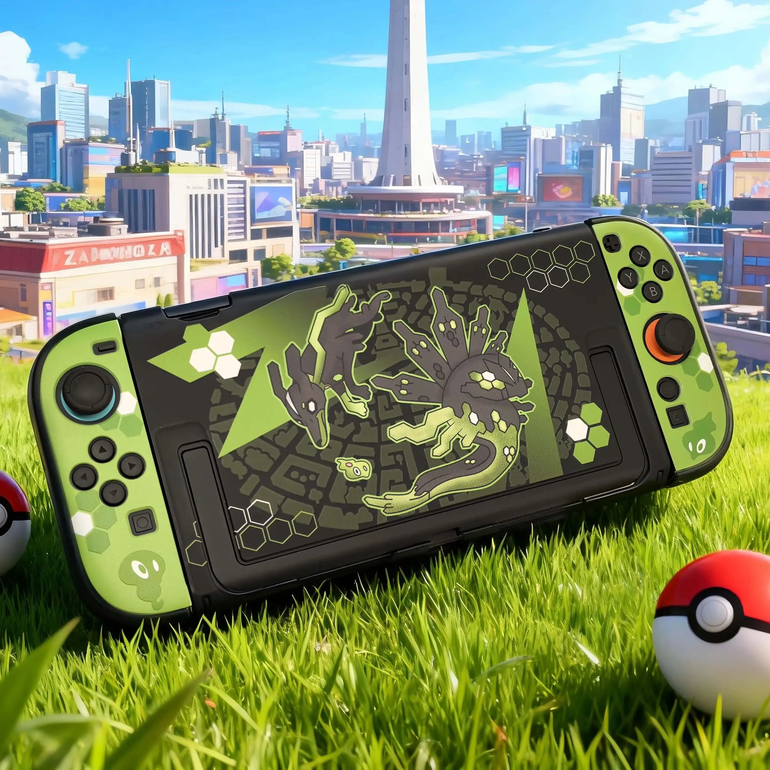 Pokémon Legends Z-A Protective Case for Nintendo Switch 2 & OLED - Two-Piece Split Shell Design