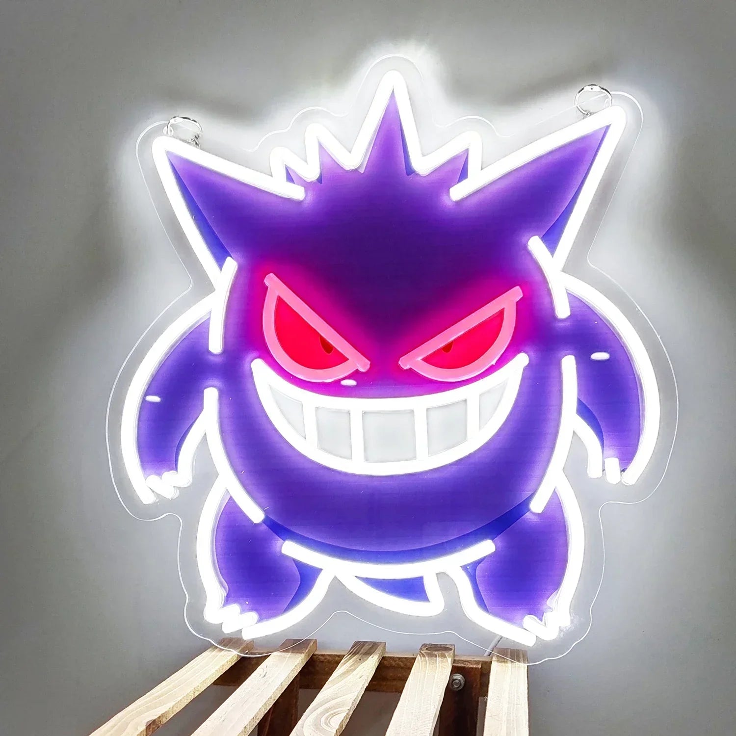 Gengar Pokémon LED Neon Sign - USB Dimmable Light for Bedroom, Game Room & Party Decor
