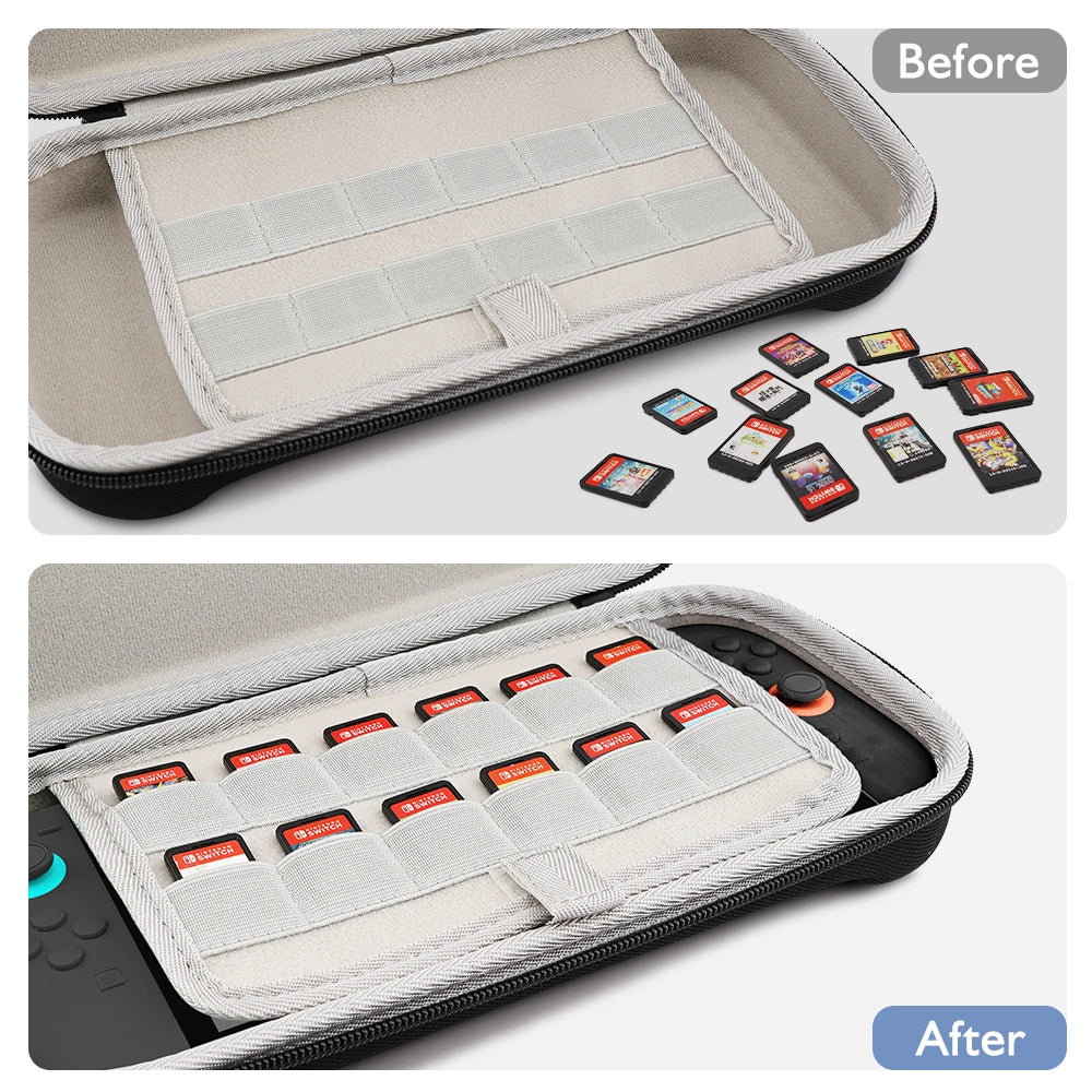 Switch 2 Hard Shell Carrying Case - EVA Armor, Velvet Interior & 12 Game Card Slots