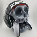 Skull Gaming Stand - 3D Printed Headset & Controller Holder for PS5 PS4 Xbox Desktop Organiser