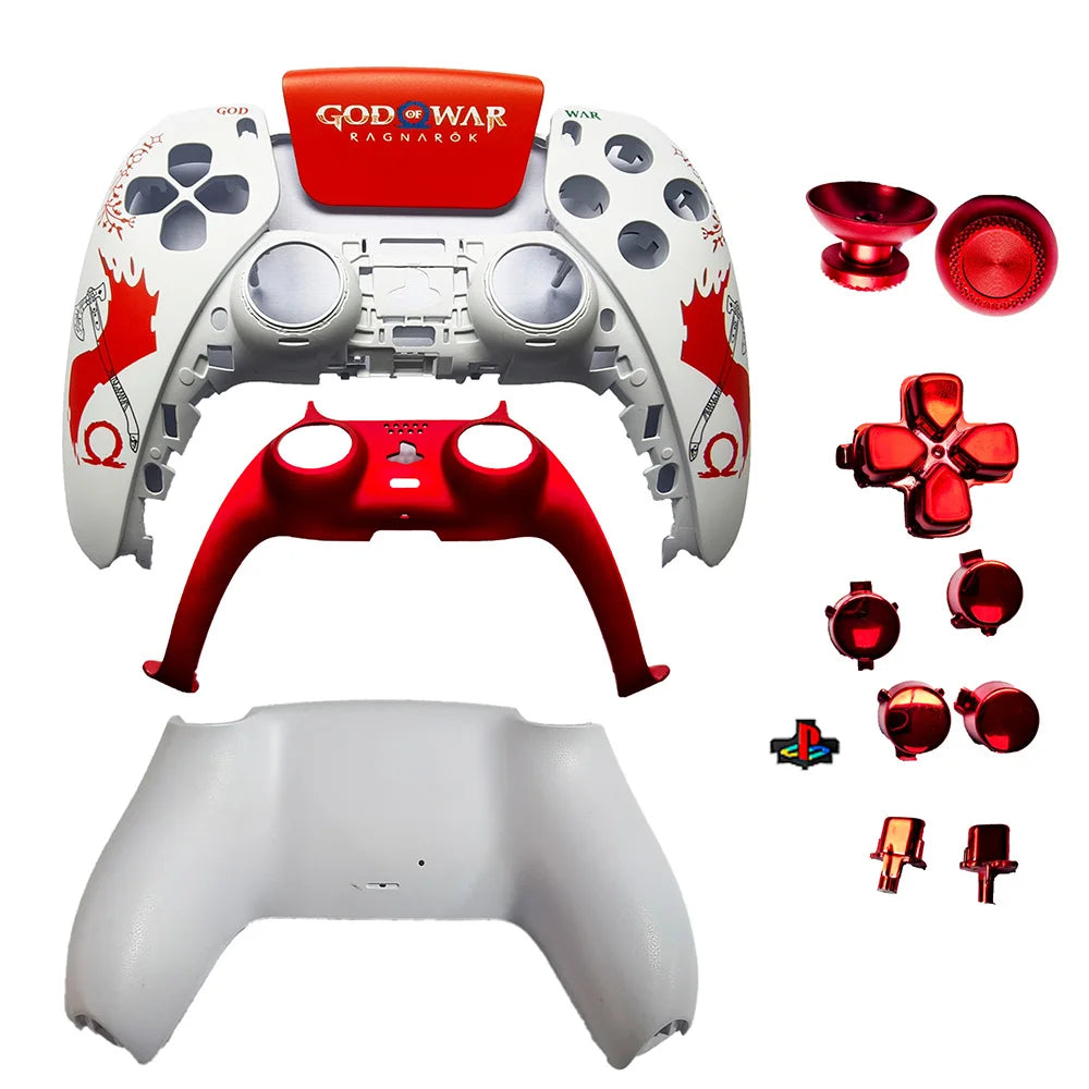God of War Ragnarök PS5 Controller Shell - Custom Replacement Cover for DualSense BDM-010/020/030/040/050