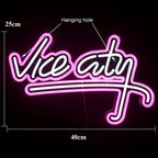 Vice City Neon Sign - LED Neon Light for Gaming Setup & Battlestation