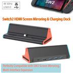 Switch 2 Portable 4K Dock - HDMI 4K@60Hz, 3x USB 3.0 & 60W Charging