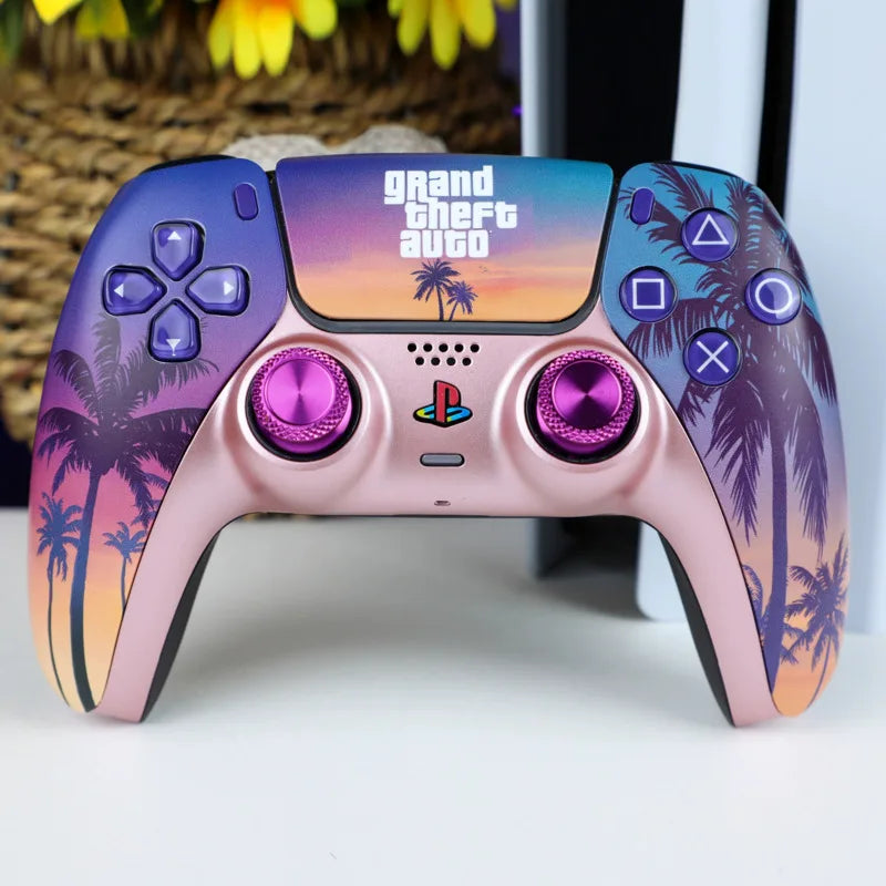 GTA VI PS5 Controller Replacement Shell - Custom DualSense Cover with Joystick & Trim Options