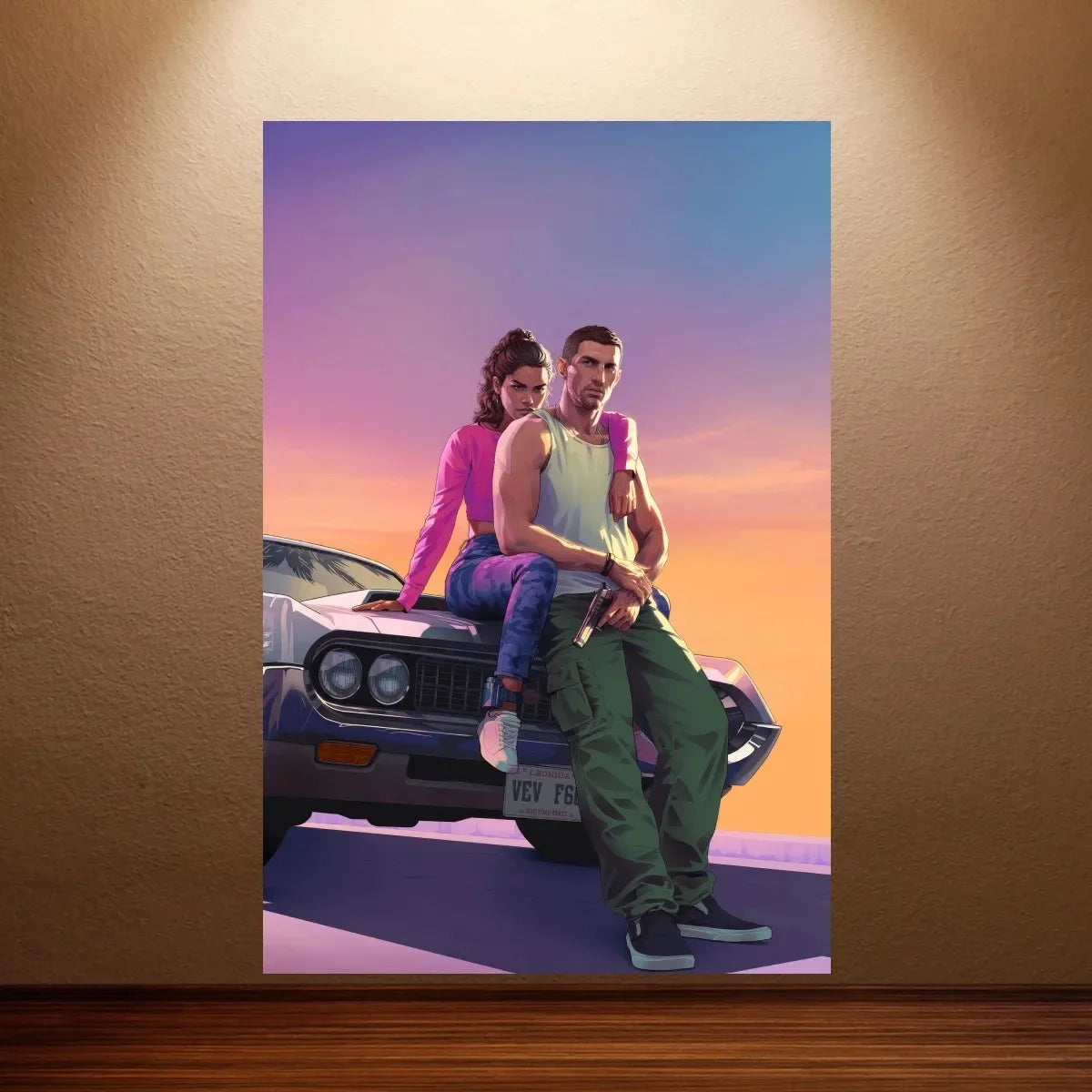 GTA VI Canvas Poster - Wall Art Print for Game Room, Bedroom & Man Cave Decor