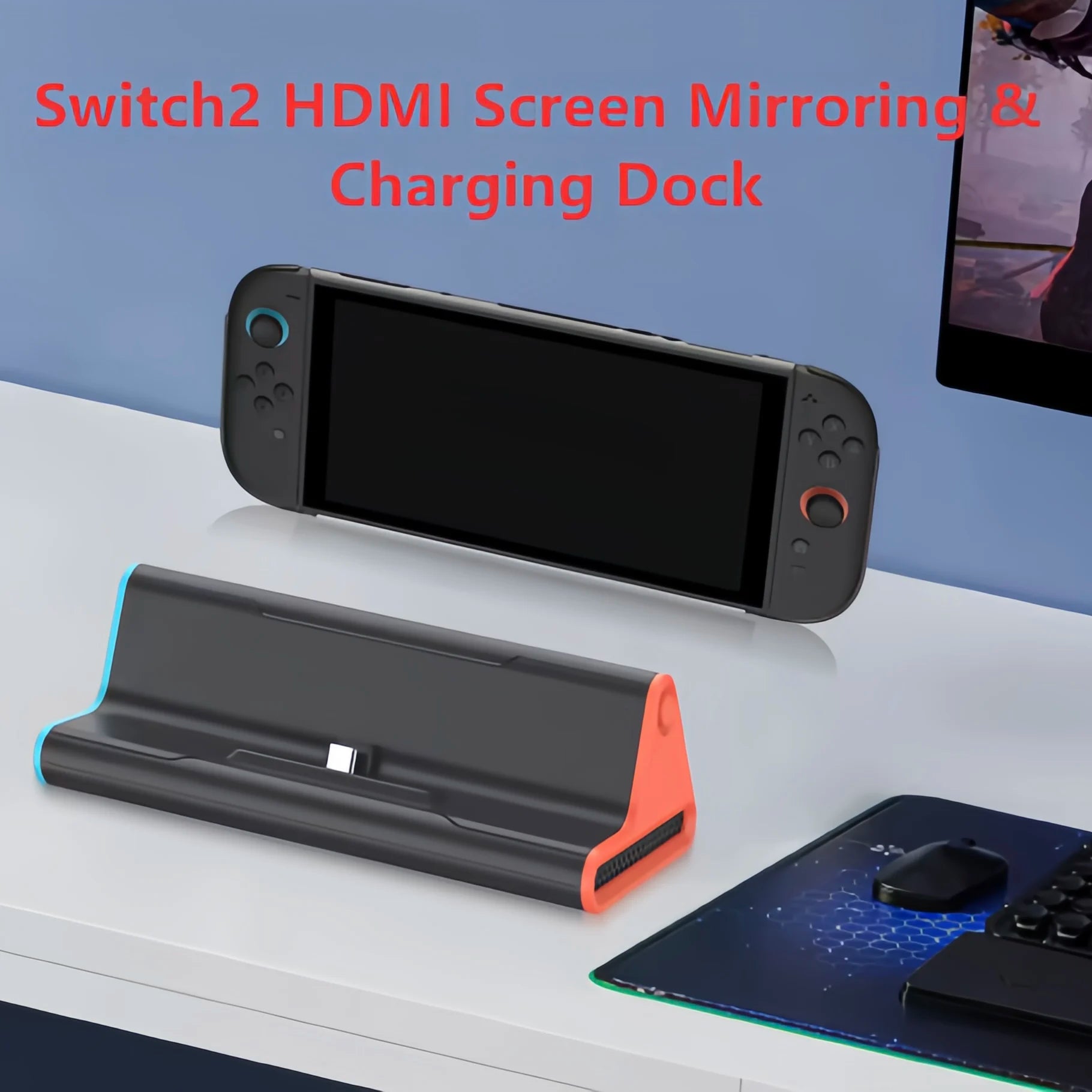 Switch 2 Portable 4K Dock - HDMI 4K@60Hz, 3x USB 3.0 & 60W Charging