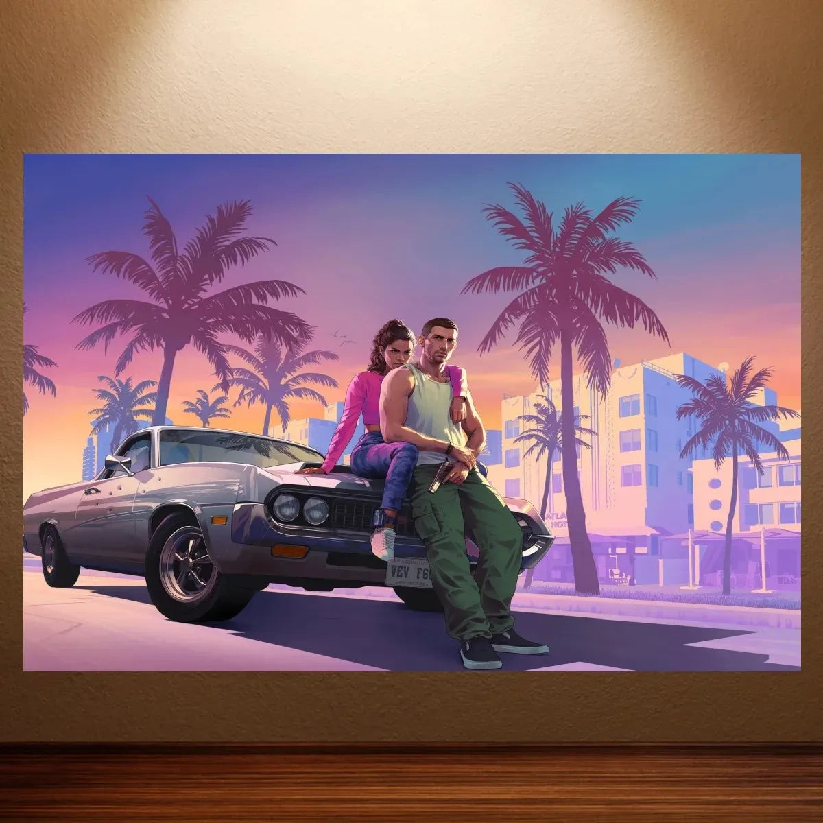 GTA VI Canvas Poster - Wall Art Print for Game Room, Bedroom & Man Cave Decor