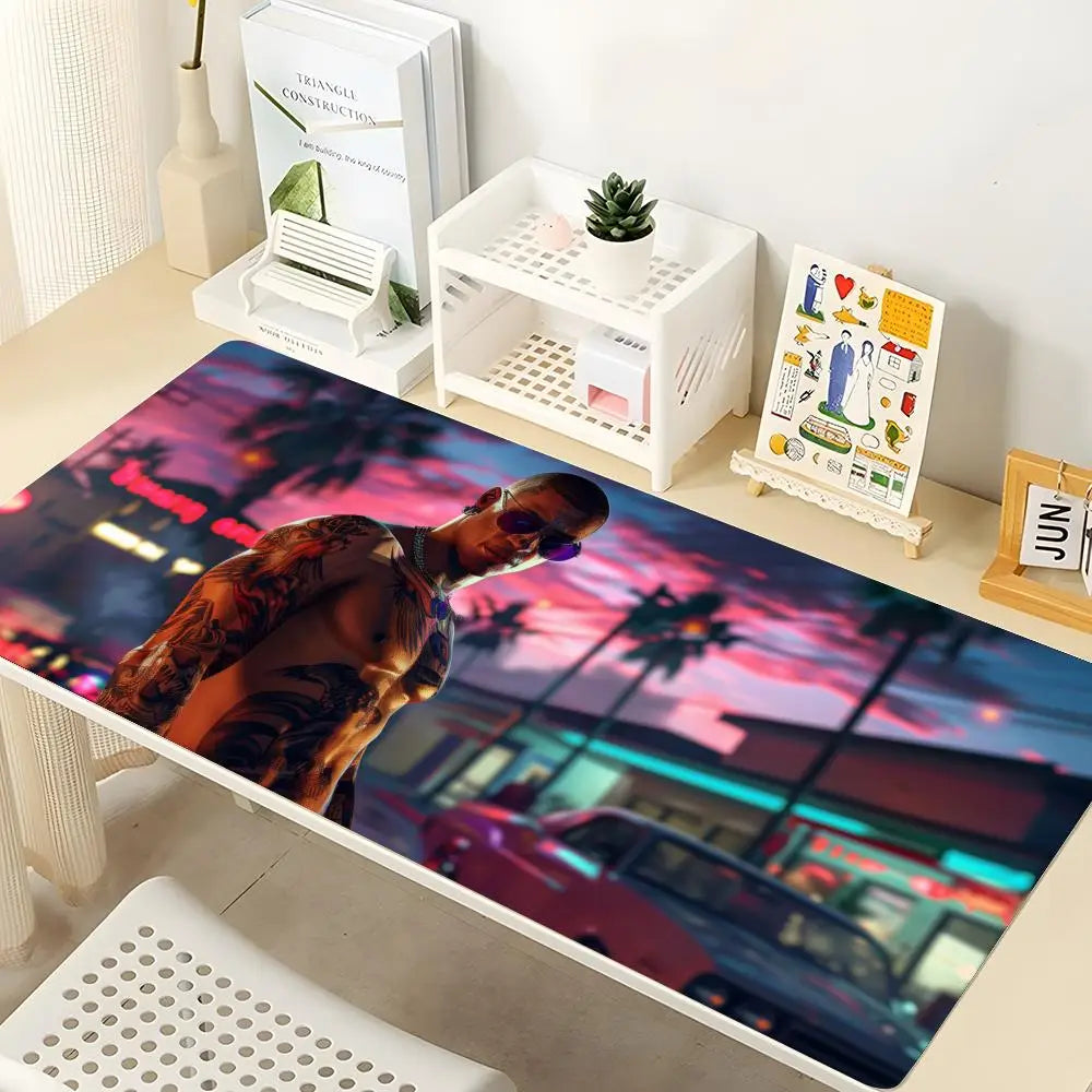 GTA VI Gaming Mouse Pad - Large Non-Slip Desk Mat for Gamers