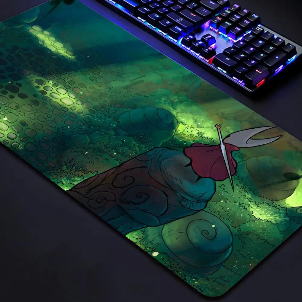 Hollow Knights Gaming Mouse Pad – XXL Desk Mat with Stitched Edges & Non-Slip Rubber Base
