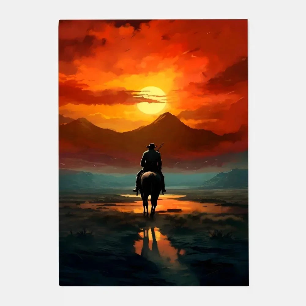 Red Dead Redemption 2 Canvas Poster - Western Wall Art Print for Game Room, Bedroom & Man Cave