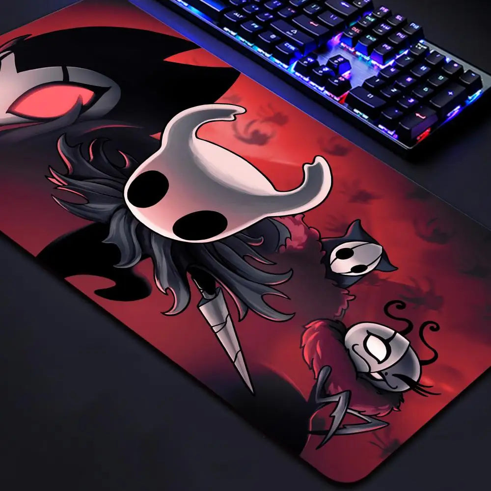 Hollow Knights Gaming Mouse Pad – XXL Desk Mat with Stitched Edges & Non-Slip Rubber Base