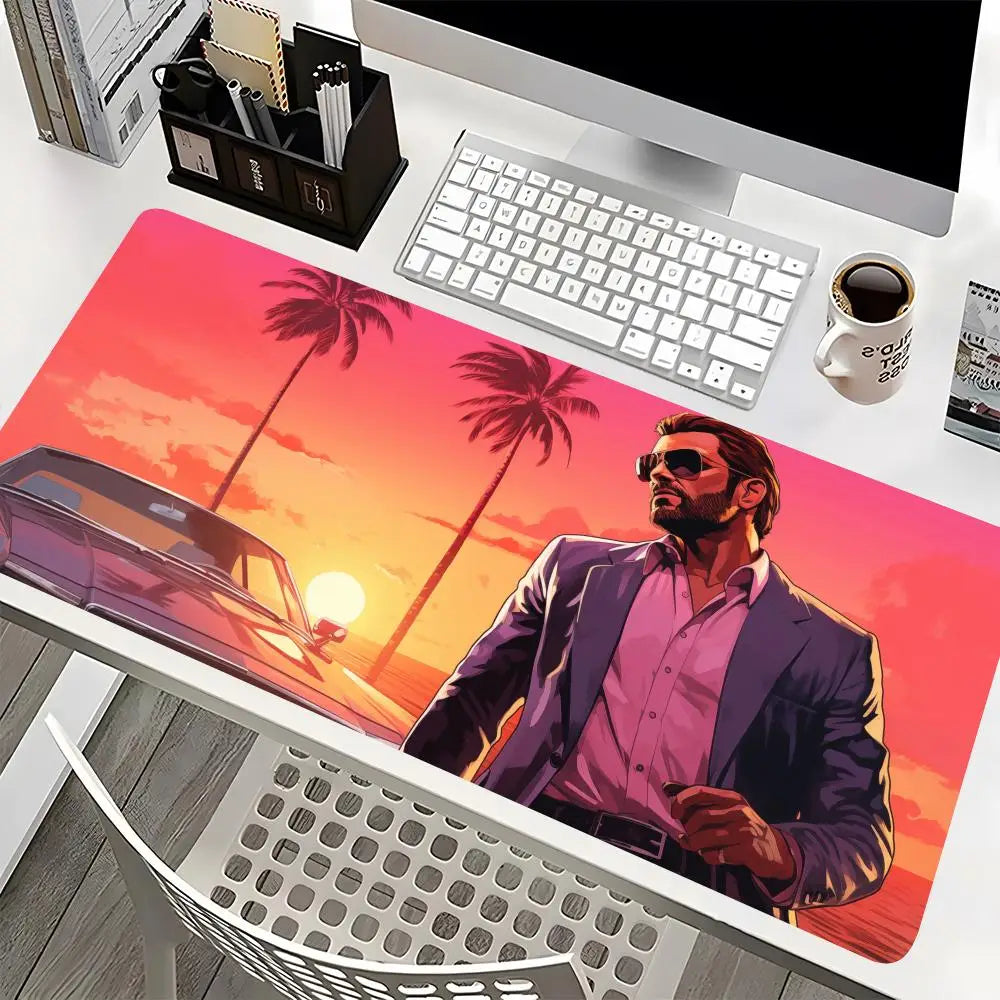 GTA VI Gaming Mouse Pad - Large Non-Slip Desk Mat for Gamers