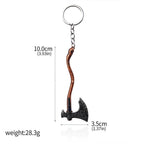 Kratos Axe Keychain - Exquisite Crystal Carved Pendant for Fans