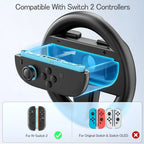 Switch 2 Racing Wheel for Joycon - Ergonomic Steering Wheel with 360° Rotation & Paddle Shift | NS2 Gaming