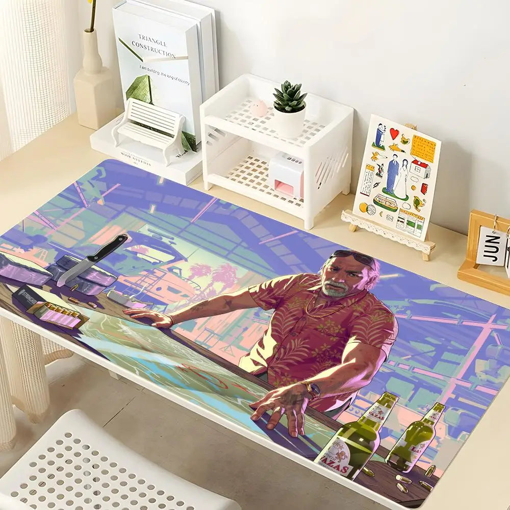 GTA VI Gaming Mouse Pad - Large Non-Slip Desk Mat for Gamers