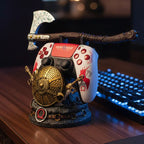 God of War Controller Stand - Premium Gamepad Holder for PS5 Xbox PS4 | Epic Gaming Desk Decoration