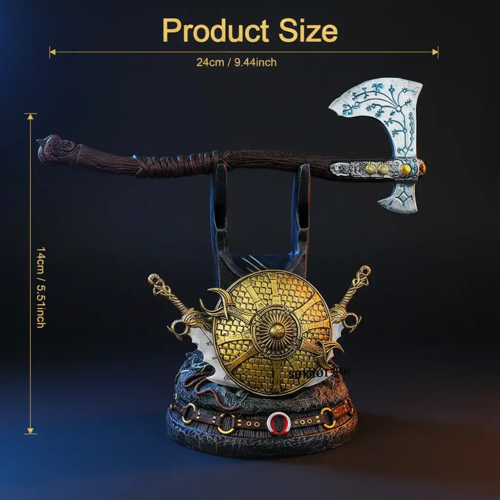 God of War Controller Stand - Premium Gamepad Holder for PS5 Xbox PS4 | Epic Gaming Desk Decoration